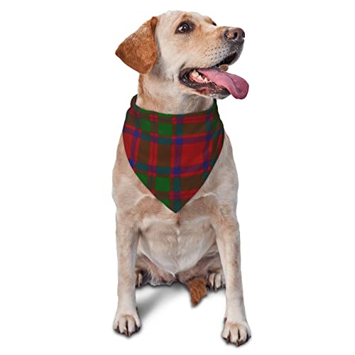 Sipeigyd Dreieckstuch für Haustiere, Schottischer Clan, Mackintosh, Schottenkaro, Haustier-Kleidungszubehör, karierter Haustier-Schal, für kleine bis große Hunde und Katzen von Sipeigyd