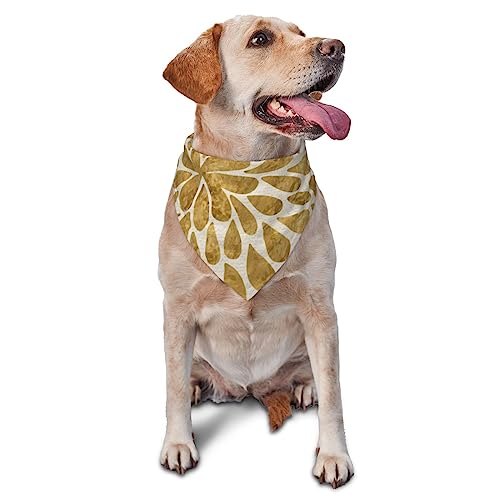 Sipeigyd Gold Drops-Hundehalstuch, waschbar, dreieckig, verstellbar, für Welpen, Bandana, Taschentuch für Mädchen oder Jungen, Größe M, L, für Hunde und Katzen, 1 Stück von Sipeigyd
