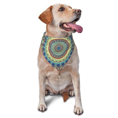 Sipeigyd Rundes Mandala1 Hundehalstuch, Halstuch für kleine, mittelgroße und große Hunde von Sipeigyd