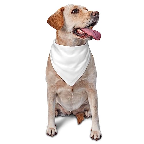 Sipeigyd Weißes Hundehalstuch, Dreieckstuch aus Flanell, dicke Baumwolle, Bandana für kleine, mittelgroße und große Hunde und Katzen von Sipeigyd