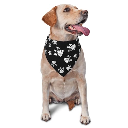 Track Black – Hundehalstücher für Jungen und Mädchen, waschbar, großes Hundehalstuch, verstellbares Katzen-Halstuch, Hundezubehör, Dreieck, Geburtstagsgeschenk, Geschenk für Haustiere von Sipeigyd