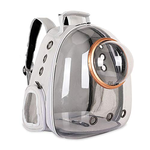 Sipobuy Pet Raum Kapsel Rucksack, Kleine Medium Katze Welpen Hund Träger, Transparent Atmungsaktive Wärme Proof, Für Reise Wandern Zu Fuß Camping (Grey) von Sipobuy