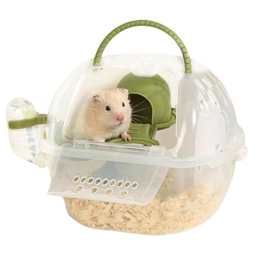 Sirseon Kleintiertransporter,Hamster-Reisetransporter | Reise-Hamsterkäfig für Meerschweinchen | Kleine Transportbox für Haustiere, inklusive Wasserflasche, Igel-Tragetasche für Hamster, Chinchillas, von Sirseon