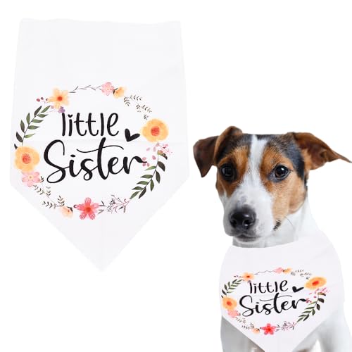 Bandana für kleine und mittelgroße Hunde, Hundehalstuch, Schwangerschaftsankündigung, kleine Schwester, Hundezubehör, Haustier-Schal für Hundeliebhaber, Besitzer, Geschenke für Damen und Herren, für von Sisadodo