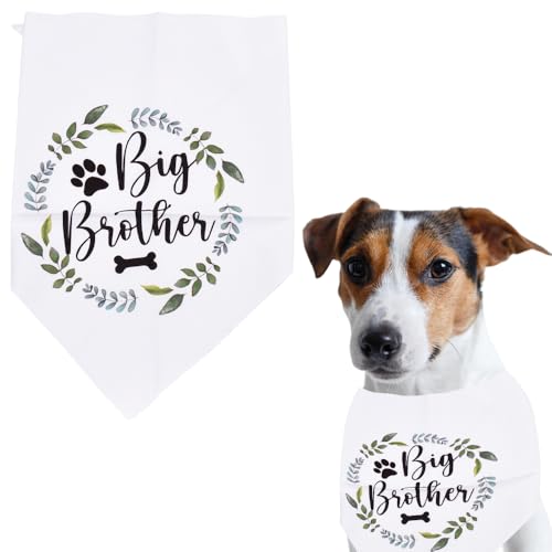 Hundehalstuch für mittelgroße und kleine Hunde, Bandana, großer Bruder, Hundezubehör für mittelgroße und kleine Hunde, Besitzer, Liebhaber, Geschenk für Damen und Herren, Schwangerschaftsankündigung, von Sisadodo