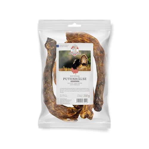 SISSI & FRANZ Putenhälse, 250 g, schmackhafter und naturgesunder Kausnack für alle Hunde, ohne jegliche Zusatz- und Konservierungsstoffe von Sissi & Franz