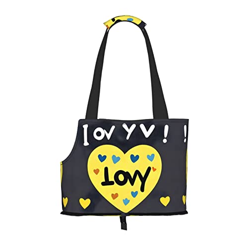 Pet Tote Love You with All My Heart Tragetasche, Hundetasche für kleine Hunde, Katze, Dobermann, Chihuahua, Yorkshire, Zwergspitz, Pudel, Schnauzer, Teddy von Siulas