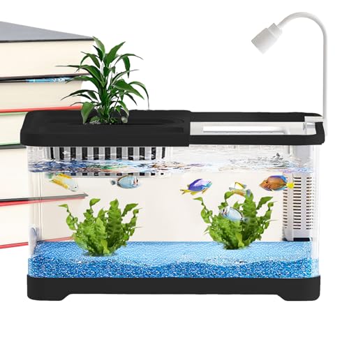 Siuwddee Kleines Aquarium | Kleine Aquarium Komplettsets - Zierbecken Deko Für Wohnheim Wohnung Schlafzimmer Tisch Haustierliebhaber Anfänger Gurami Siuwddee Kleines Aquarium | Kleine Aquarium Komplettsets - Zierbecken Deko Für Wohnheim Wohnung Schlafzimmer Tisch Haustierliebhaber Anfänger Gurami von Siuwddee