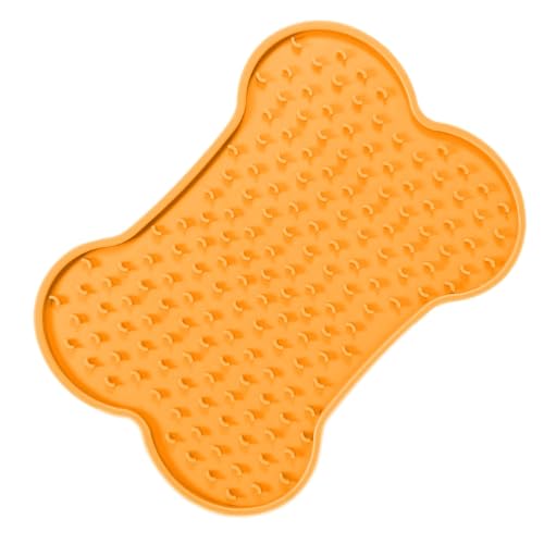 Siuwddee Leckmatte für Hunde, Katzenleckmatte, Silikonmatte für langsames Füttern von Haustieren, Knochenförmige Leckmatten, Leckmatte für Hunde und Katzen, Pet Slow Feeder Mat von Siuwddee