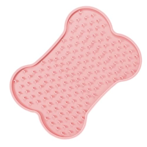 Siuwddee Leckmatten für Hunde, Leckmatte für Katzen - Leckkissen zum Füttern von Haustieren,Knochenförmige Leckmatten, Leckmatte für Hunde und Katzen, Pet Slow Feeder Mat von Siuwddee