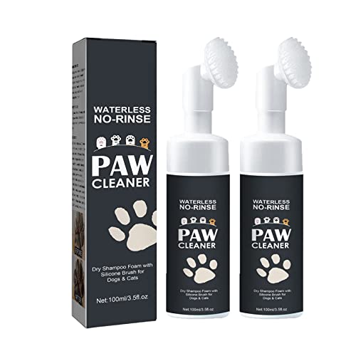 Pfotenreiniger für Hund und Katze Pfotenreiniger Schaum Haustier Fuß Reinigungsschaum Schaum Shampoo für Hunde und Katzen Haustier mit Hundebürste für Katzenpfoten (1 Stück) von Skeadex