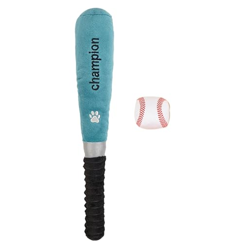 Engaging Baseball Bat Chew Toy, Interactive Dog Chew Toy, Baseball Bat Chew Toy for Dogs, Built-In Squeak Cat and Dog Baseball Bat Toy, Dog Training Interactive Plush Toy for Teething Small Dogs von Sklmdrnk