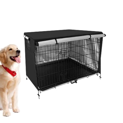 Sklmdrnk Abdeckungen für Hundekäfige, Abdeckungen für Hundehütten - Haustierhüttenabdeckung aus Polyester,Universelle, allseitig offene, maschinenwaschbare und trocknungsbeständige, Wasserabweisende von Sklmdrnk