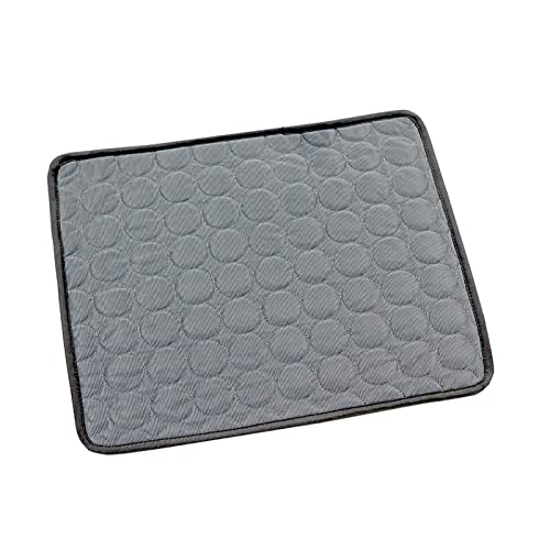 Kühlmatte für Hunde, Eisseide, Sommer, Haustier, selbstkühlende Matten, waschbar, tragbar, hält kühl, Pad für Hunde, Katzen, Haustiere Hundetoilette Für Kleine Hunde (Dark Gray, L) von SkotO