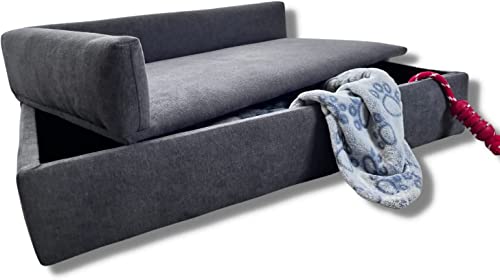 Skraut Home - Schlafsofa Duque, 71x42x24cm, für kleine oder mittelgroße Hunde – Schlafsofa für Haustiere, Hunde oder Katzen, spezieller und strapazierfähiger Stoff,Bequeme Rückenlehne von Skraut Home