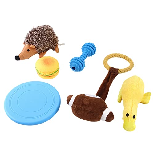 Hundespielzeug, Kauspielzeug für Welpenzahnen, langlebiges Quietsche-Molar-Spielzeug für kleine mittlere Hunde, interaktives Trainingsspielspielzeug für Welpenhunde, Haustiere, Zähneputzen, Kauen, Sch von Skrskr