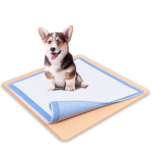 Skywin Halterung für Urinierpads, kein Verschütten, für Hunde – Wee Wee Wee Pad Halter funktioniert mit den meisten Trainingspads, einfach zu reinigen und aufzubewahren (1 Packung, Beige) von Skywin