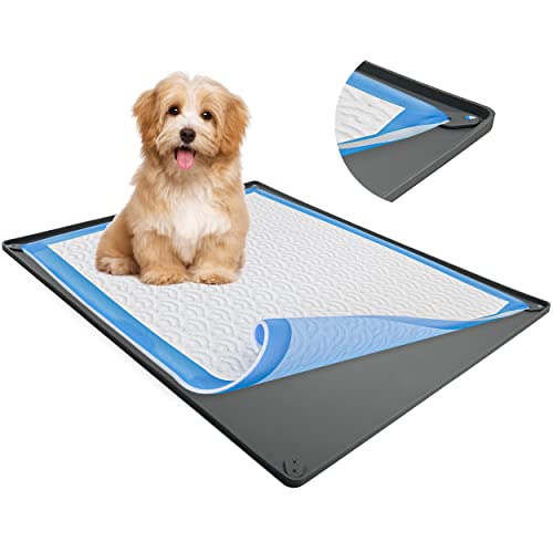 Skywin Pee Pad Halter Grau – 70 x 111 cm, kein Verschütten und Auslaufen, Silikon Puppy Pad Halter von Skywin