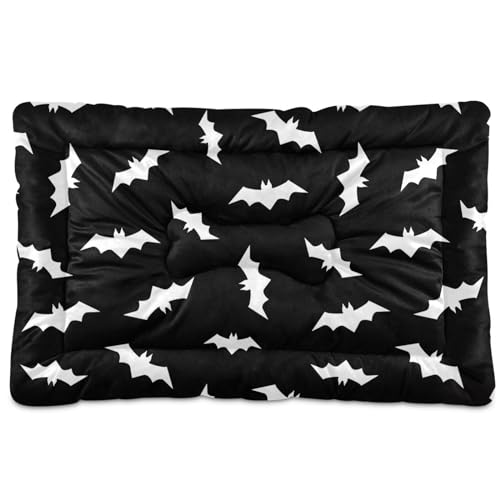 Sletend Haustierbett, Halloween-Fledermaus-Hundebett, saugfähig, rutschfest, für kleine, mittelgroße und große Hunde, Welpen, Katzen, 91,4 x 61 cm von Sletend