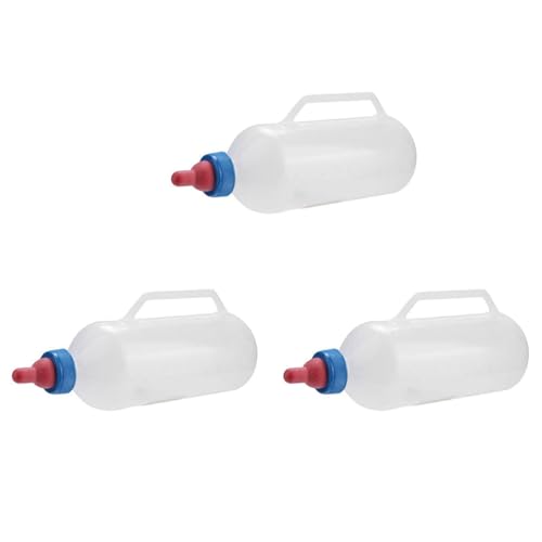 Slicooken 3X 1L Lamm Stillflasche Fütterung Ziegenmilchflasche mit Kunststoff Langlebig von Slicooken