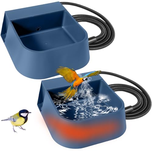 Sliner Beheizter Wassernapf für den Außenbereich, automatischer Wassernapf, intelligenter Thermonapf, 2 Stück, bietet Trinkwasser im Winter für Tiere, Hunde, Katzen, Hühner, Kaninchen, Eichhörnchen von Sliner