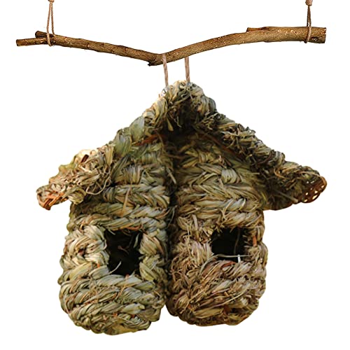 Kolibri-Haus für draußen | Handgewebtes Kolibri-Nest - Strohgewebtes Vogelnistzubehör für Zuhause, Haus, Bäume für kleine Vögel, Garten- von Sloane