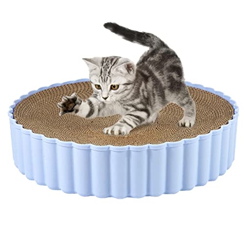 Kratzpads für Katzen,Corrugated Cat Scratch Pad Interaktives Spielzeug - Katzenkratzbrett in Schalenform zum Dehnen des Körpers, Heimküche, Sofa, Vorhang, Teppichschutz von Sloane