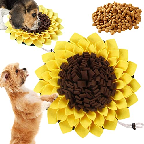 Schnüffelpad für Hunde - Sunflower Interaktive Schnüffelmatte für Hunde | Pet Mat Nosework Feed Games Verlangsamen Sie das Fressen von Hunden. Leckerli-Matte für das Training von Sloane