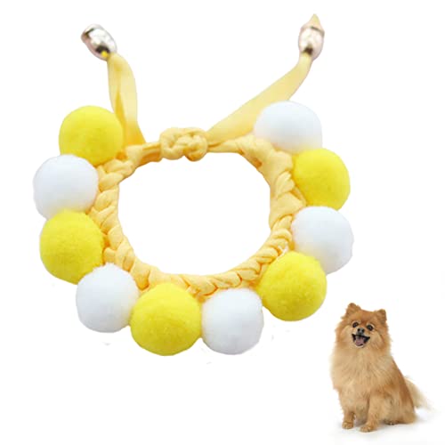 Sloane Katze Plüschhalsband,Hund Katze Plüschhalsband | Elastisches, bequemes Wollplüsch-Halsband mit Glocke für Kätzchen, kleine Hunde, Halskette, Katzen, Geburtstagsgeschenke von Sloane