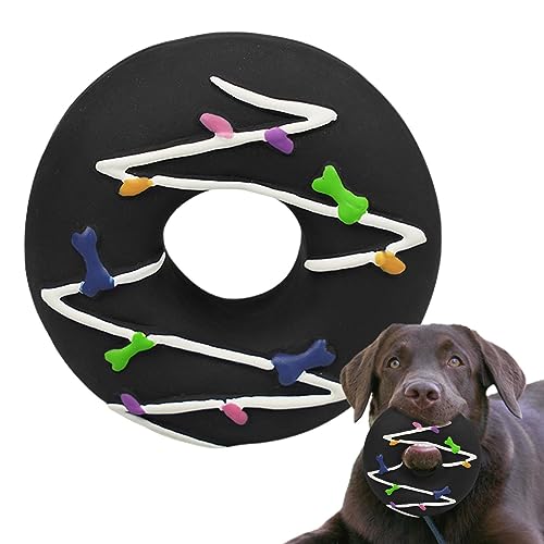 Sloane Kauspielzeug Für Hunde -Quietschen Latex Hundespielzeug Donut Form Hund Kauen Spielzeug Training Spielzeug,Spielzeug Für Hunde Und Welpen Großer Rassen Für Aggressive Kauer, Übungen Zum Kauen von Sloane