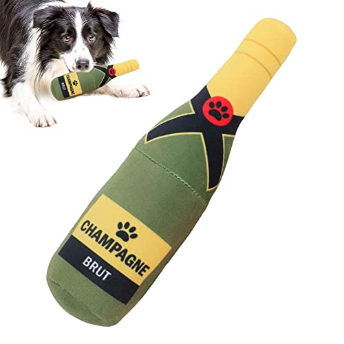 Sloane Plüschtiere für Haustiere - Hund Plüsch Rotwein Hund quietschendes Spielzeug - Halloween-Hundespielzeug, lustiger Rotwein, quietschendes Hundespielzeug, Kauspielzeug für mittelgroße Rassen von Sloane