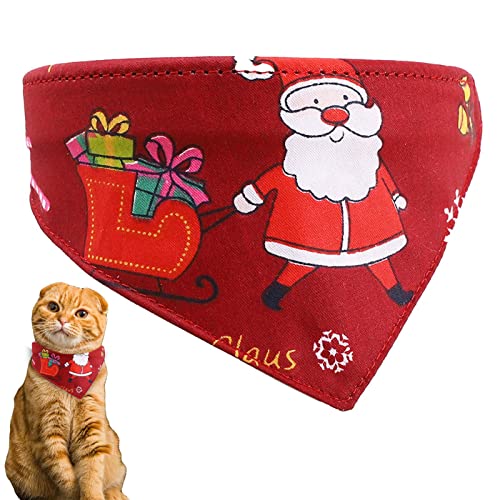 Sloane Weihnachts-Bandanas für Hunde - Hundehalstuch Weihnachten Haustierschal | Haustier-Katzenkostü Weihnachten mit leuchtenden Farben, Haustier-Schal weich und bequem, hält Haustier warm von Sloane