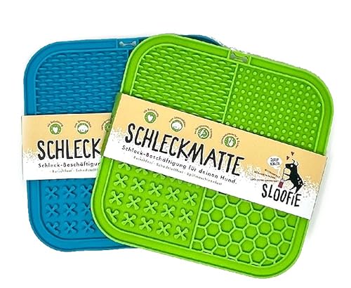 2X Schleckmatte für Hunde, Leckmatte mit Saugnapf, Bpa frei, Ideal für Sloofie Hundesmoothie, 2 Stück von Sloofie