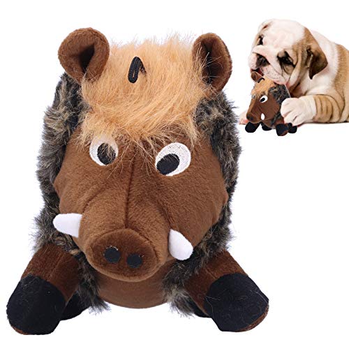 Durable Dog Plush Pastel Pals Toys with Squeakers,Warthog Shape Pet Chew Toy Plush Dog Playing Teething Toys for Small Medium Dogs von Sluffs