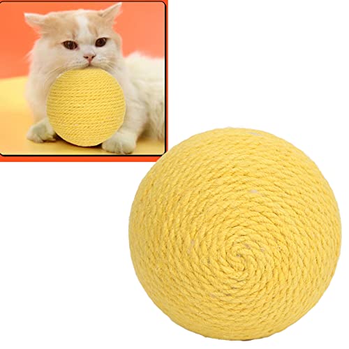 Sluffs Katzen-Sisal-Ball Zum Zähneknirschen, Interaktives Sisal-Katzen-Kratzball-Spielzeug, Langlebiges Kratzball-Spielzeug Für Katzen Im Innenbereich(C) von Sluffs