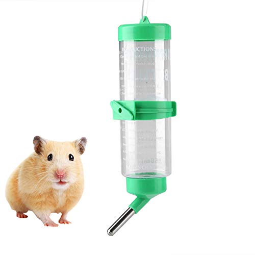 Haustier Trinkflasche Wasserspender zum Aufhängen 250ml Auto Wasserflaschen zum Aufhängen von Trinkbrunnen und Käfig, Hamster Trinkflasche für Kleintiere Nagen Chinchilla Kaninchen Ratten Frettchen von Pssopp