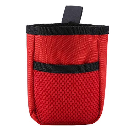 Smandy Futterbeutel für Hunde, Hund Leckerli Beutel Tragbare Pet Snack Tasche Multifunktionale Hundebeutel Pet Taille Beutel zum Gehen, Laufen, Training oder Reisen(Rot) von Smandy