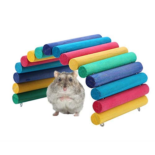 Kleine Tiere Spielzeug Vogel Papagei Spielzeug Ratte Hamster Leiter Holzleiter Bogenbrücke für Hamster Igel Maus Ratte Meerschweinchen Kleintiere Haus Käfig von Smandy