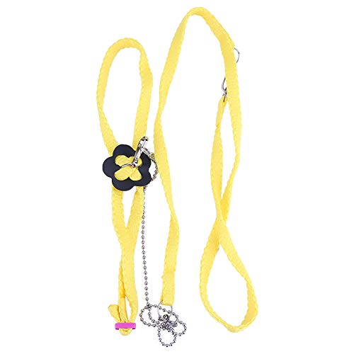 Vogel Geschirr Papagei Vogel Leine Outdoor Einstellbare Harness Training Seil Fiber Rope weich und bequem Verstellbarer Leine für Vögel Outdoor Training und Spielen(Gelb) von Smandy