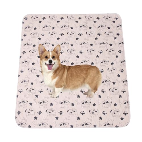 Welpenunterlagen Waschbar, 80 * 90cm Hundetrainingspads Wiederverwendbare Matten für Hunde, Schnell Absorbierend Puppy Pads für Hunde, Katzen, Meerschweinchen von Smandy