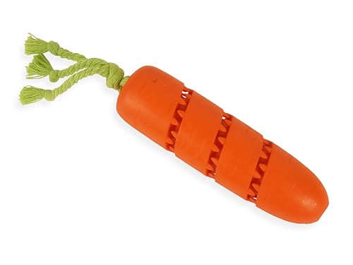 Smart Garden Karottenspender für Hunde, 26 cm, Orange, Weihnachts-Hundespielzeug, perfektes Geschenk für Hunde, festliches Hundegeschenk, Seil-Hundespielzeug von Smart Garden