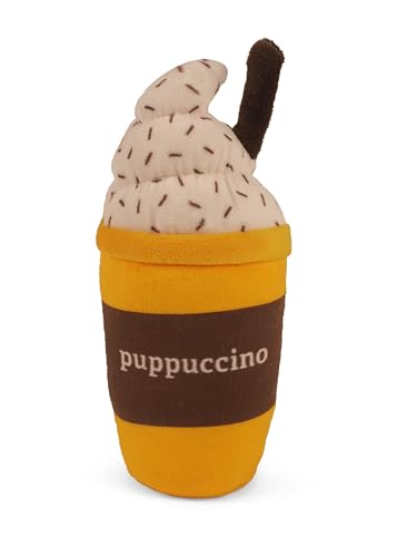 Smart Garden Puppuccino Quietschendes Hundespielzeug – 20 cm – Weihnachts-Hundespielzeug – perfektes Geschenk für Hunde, festliches Hundegeschenk, weiches quietschendes Hundespielzeug von Smart Garden