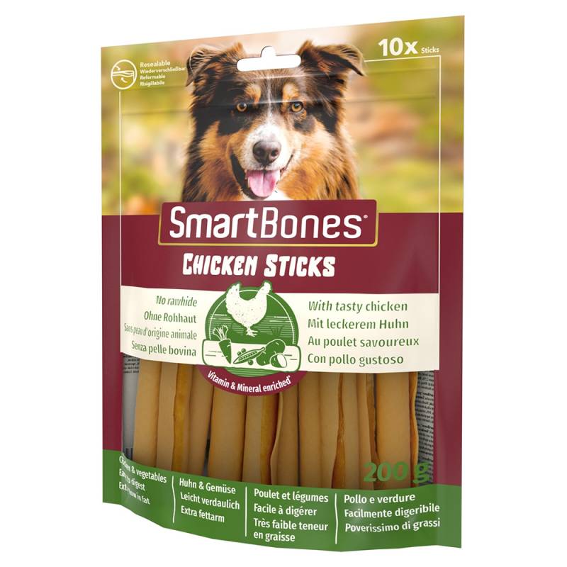 2 + 1 gratis! 3 x SmartBones Hundesnacks - Sticks Wrapped mit Huhn (3 x 10 Stück) von SmartBones