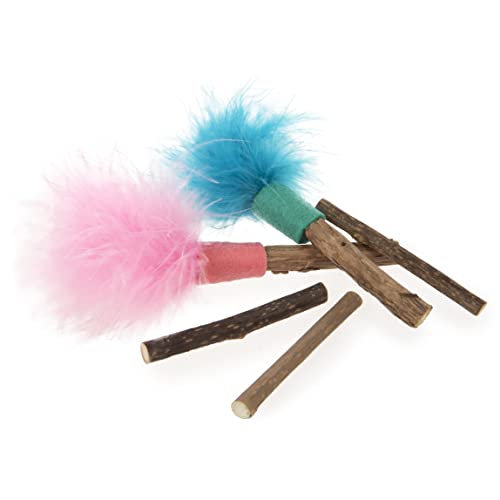 SmartyKat Silly Silver Stix Katzenspielzeug, 5 Stück, Blau/Pink, Einheitsgröße von SmartyKat