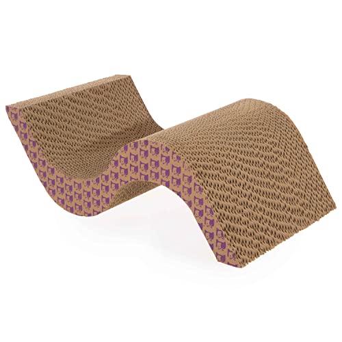 SmartyKat Super Scratcher+ Scroll Corrugated Cat Scratcher, Catnip Infusion Technology - Brown, Double Wide von SmartyKat