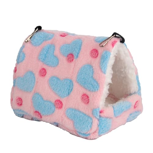 Smbcgdm Bequemes Hamsterbett, weich, gemütlich, Hamsternest, bequem, warm, Meerschweinchen-Bett, Haus, kleines Haustier-Versteck für kleine Tiere, Rosa, Größe S von Smbcgdm