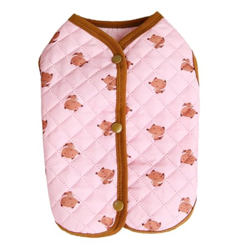 Smbcgdm Hundejacke Haustier Weste Mantel Kleine Hund Zweibeinige Kleidung Dress Up Ärmellos Rosa 2XL von Smbcgdm