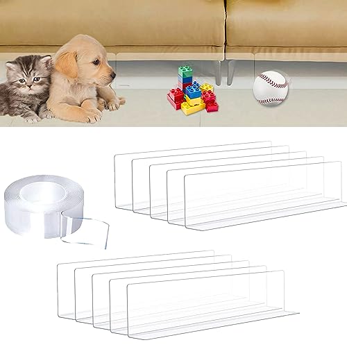 10Pcs Spielzeugblocker Für Möbel, Spielzeugblocker Couch, Sofa Lücke Blocker, Transparente Spielzeugblocker mit Klebeband für Sofa, Schrank, Haustiere, Spielzeug Blocker Unter Sofa(40*4*8cm) von Smgbway