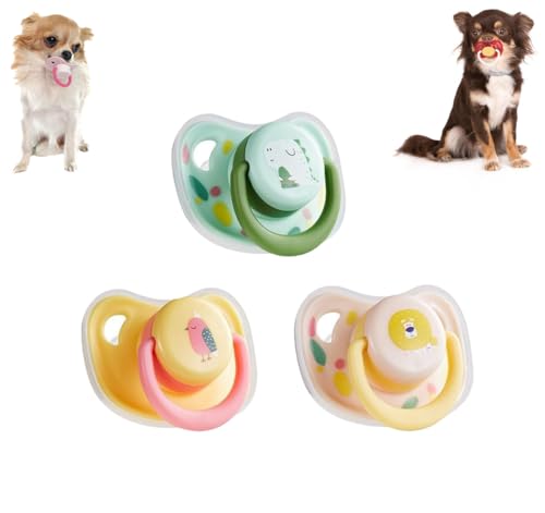 3PC Pet Dog Silicone Pacifier, Dog Pacifier Chew Toy, Chew Toys for Small Dogs, Dog Cat Chew Toy Animal Accessories Decoration (3 Pcs, S) von Smilamo