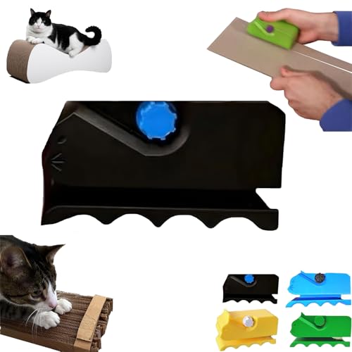 Cardboard Cutter for Cat Scratchers,3D Printed Card Board Cutter, Handheld Cardboard Recycle Tool, Cardboard Cutter DIY Cat Scratchers, Creative Holiday Cardboard Cutting Machine (Black) von Smilamo